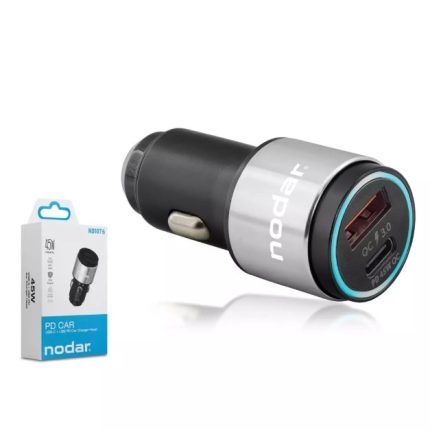 Nodar ND1076 45W Metal Araç Şarj Cihazı USB + Type-C PD 3.0