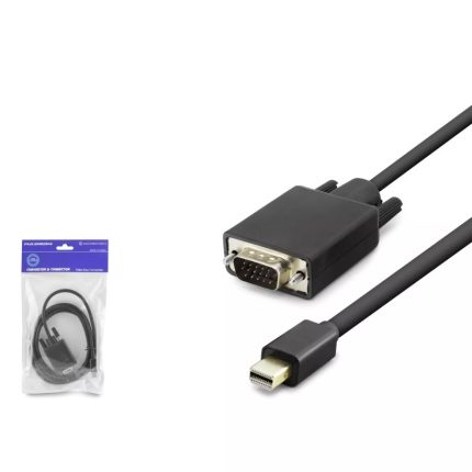 Hadron HDX7802 Mini DisplayPort to VGA Görüntü Dönüştürücü Kablo 1.8 Metre - Siyah - 1 ADET