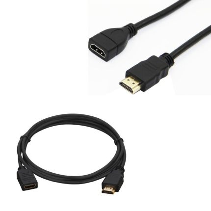 Erkek-Dişi Gold Uçlu 50 cm Uzatma HDMI Kablo Mini HD Uydu Alıcı Uyumlu