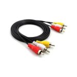 3 RCA to 3 RCA AV Ses ve Görüntü Kablosu 1.2 Metre Renkli Uçlu