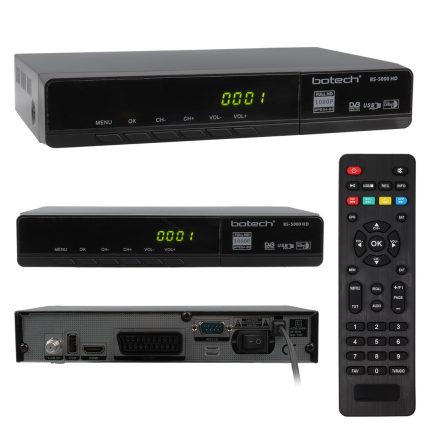 Botech BS-5000 Full HD Uydu Alıcısı - Metal Kasa TKGS'li HDMI Scart USB