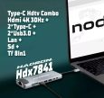Hadron HDX7841 Type-C Hub Combo 8-in-1 - HDMI 4K + LAN + USB 3.0 - Görsel 2