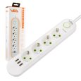 Vea VA-21560 Akım Korumalı Priz 4'lü 1.5 Metre Kablolu 3 USB Girişli - Beyaz - Görsel 4