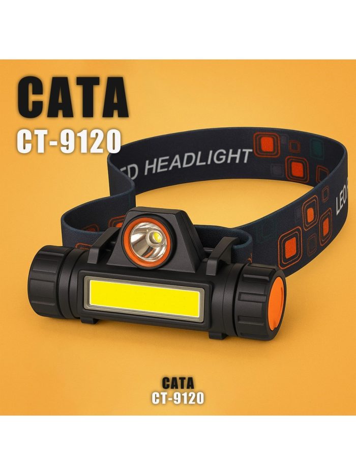 Cata CT-9120 Mira USB Şarjlı LED Kafa Feneri - Mıknatıslı ve Çift LED - Görsel 2