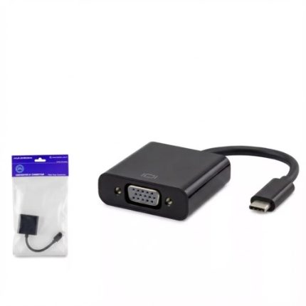 Hadron HDX7773 Type-C to VGA Dişi Çevirici Adaptör - 1080p Full HD Siyah