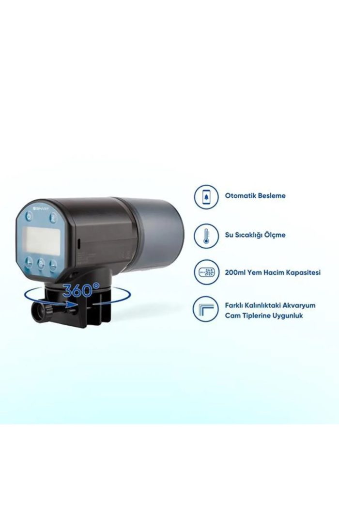 Şımart Akıllı Wi-Fi Akvaryum Yemleme Robotu 200ml Sıcaklık Ölçerli - Görsel 4