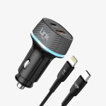 C435 PD/QC 55W Süper Hızlı Araç Şarj Adaptörü + 30W Lightning Kablo