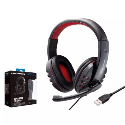 Hadron HD1171 Gaming Mikrofonlu Oyuncu Kulaklığı USB PS4 ve PC Uyumlu - Siyah Kırmızı - 1 ADET
