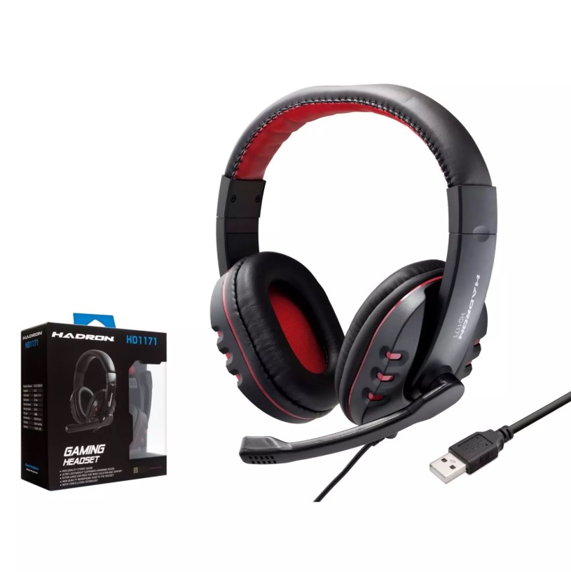 d5c033a40ac54dcd869966a048383b57.jpg Hadron HD1171 Gaming Mikrofonlu Oyuncu Kulaklığı USB PS4 ve PC Uyumlu - Siyah Kırmızı - 1 ADET - Görsel 1