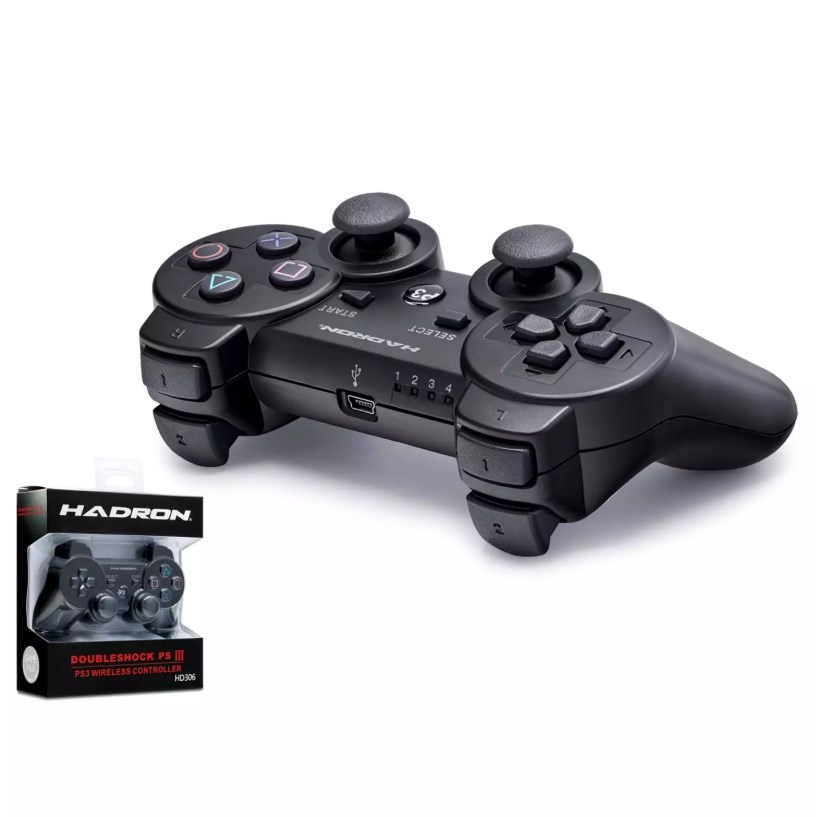 f397d25d01904356aaf9d3361759e9df.jpg Hadron HD306S PS3 Bluetooth Oyun Kolu - Titreşimli Gamepad Siyah - Görsel 1