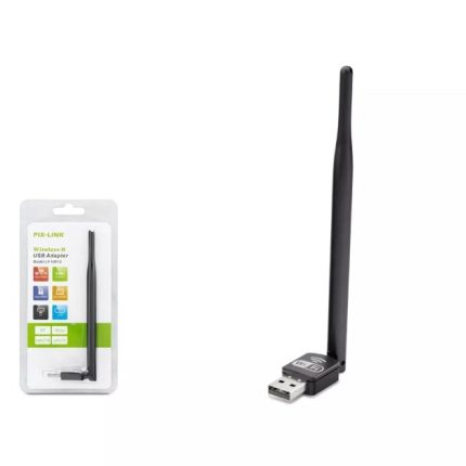Pix-Link LV-UW10 150Mbps 7601 IC Uydu Uyumlu Wifi Adaptör 5dBi