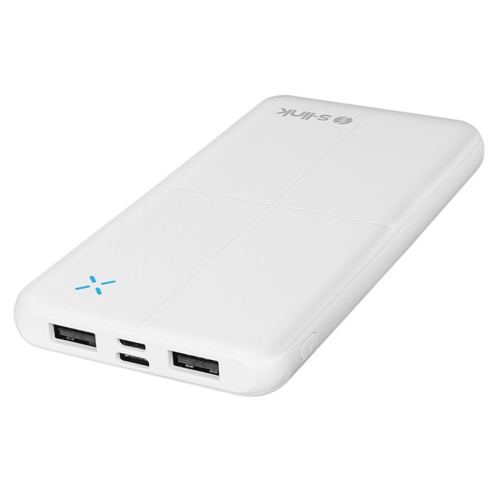 S-Link IP-G12N 10.000 mAh Slim Powerbank - Type-C & Micro-USB Girişli Beyaz - Görsel 2