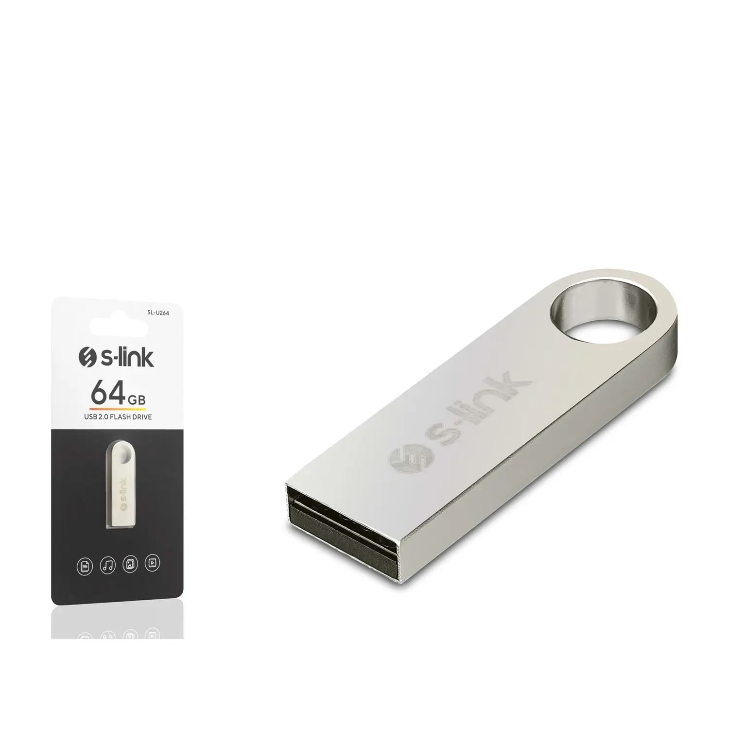 4fb3c9f9792340abbc56824a571ee2b7.jpg S-Link SL-U264 64 GB USB 2.0 Dayanıklı Metal Gövde Flash Bellek - Görsel 1