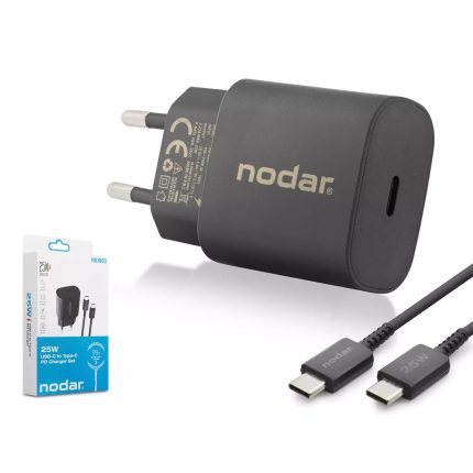 NODAR ND1003 25W PD Süper Hızlı Şarj Seti Type-C to Type-C Kablolu