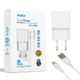 Weko WK-21434 2.1A Hızlı Şarj Adaptörü + 70cm Micro USB Kablo Seti