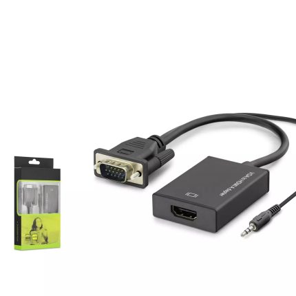 Hadron HDX7874 VGA Erkek to HDMI Dişi Ses Çıkışlı 1080p Görüntü Dönüştürücü