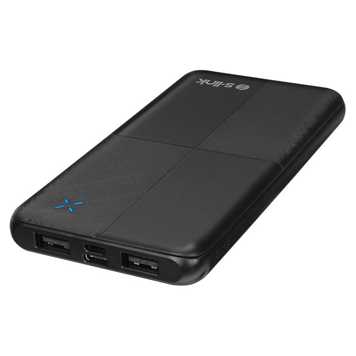 S-Link IP-G12N 10.000 mAh Slim Powerbank - Type-C & Micro-USB Girişli Siyah - Görsel 2
