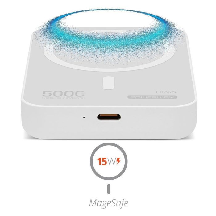 Powerway TXM5 5.000 mAh 15W MagSafe Kablosuz Hızlı Şarjlı Standlı Powerbank - Görsel 3