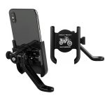 Sunup 03-H2 Alüminyum Motosiklet Telefon Tutucu - Aynaya Sabitlenen Model