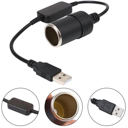 Powermaster PM-5726 USB 5V to 12V Araç Çakmak Soketi Dişi Çevirici Adaptör